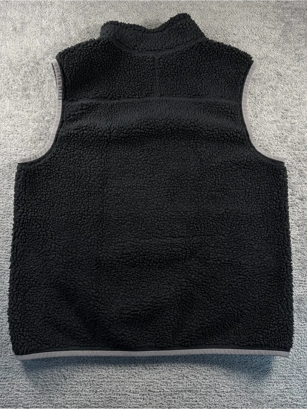 LL Bean Mountain Pile Fleece Sherpa Vest Outdoor Camp Men’s XL Black 502429